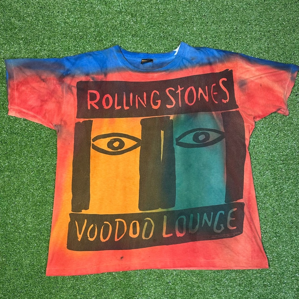 Vintage Rolling Stones Voodoo Lounge 1994 Brockum Tie Dye Shirt XXL Mens‎